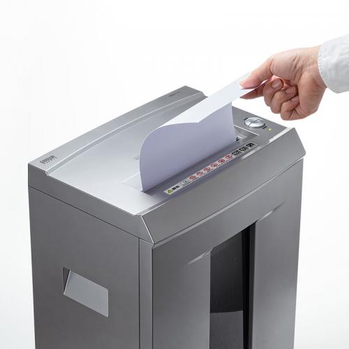 電動シュレッダー 業務用 マイクロカット 10枚細断 連続40分 CD/DVD カード対応