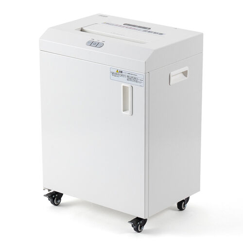 A3対応 電動シュレッダー マイクロカット A3用紙10枚同時細断 30分稼働 カード ホッチキス対応 容量40L キャスター付き