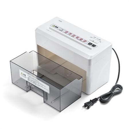 【セール】小型電動シュレッダー(家庭用・マイクロクロスカット・静音・A4・連続使用8分) 400-PSD025