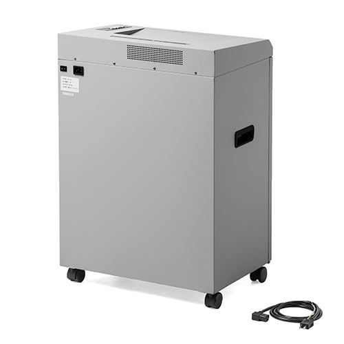 A3対応 電動シュレッダー 業務用 クロスカット A3 15枚細断 A4 25枚細断 60分稼働 ホチキス対応 カード DVD細断 400-PSD051