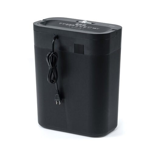 電動シュレッダー 家庭用 クロスカット 静音 60dB 15L 大容量ダストボックス 最大7枚細断 連続5分使用 ホッチキス対応 カード対応 ブラック