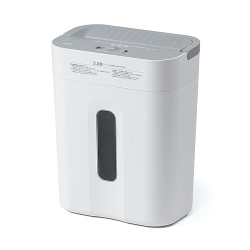 電動シュレッダー 家庭用 クロスカット 静音 60dB 15L 大容量ダストボックス 最大7枚細断 連続5分使用 ホッチキス対応 カード対応 ホワイト