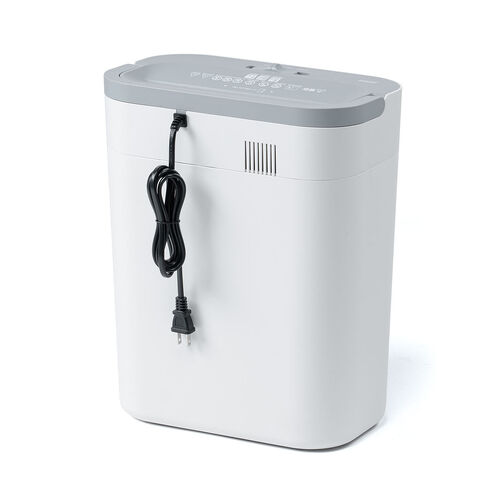 電動シュレッダー 家庭用 クロスカット 静音 60dB 15L 大容量ダストボックス 最大7枚細断 連続5分使用 ホッチキス対応 カード対応 ホワイト