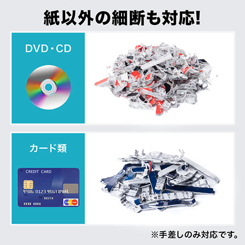 【アウトレット】オートフィードシュレッダー 300枚自動給紙 4×38mm クロスカット ホッチキス クリップ 対応 400-PSD038