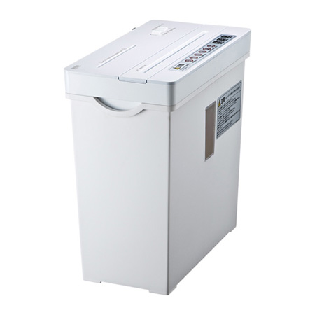 サンワサプライ シュレッダー PSD-AW5534 ホワイト(電動・A4・クロスカット・5枚細断・CD/DVD/カード対応)