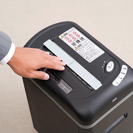 【アウトレット】電動シュレッダー A4 マイクロクロスカット 6枚細断 CD/DVD/カード対応 400-PSD008