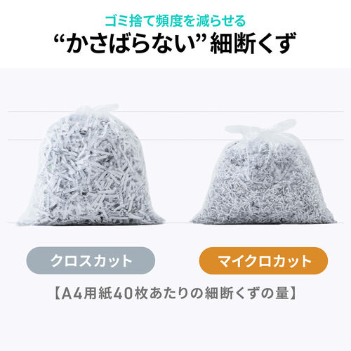 業務用シュレッダー マイクロカット 2×10mm A4用紙 16枚細断 CD/DVD対応 大容量30L