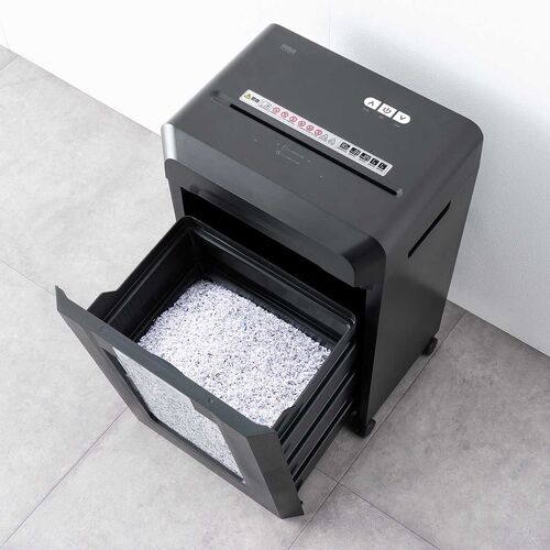 マイクロカットシュレッダー 大容量30L A3対応 最大9枚同時細断 2×10mm CD/DVD カード対応